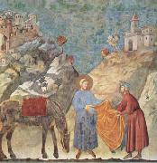GIOTTO di Bondone St Francis Giving his Cloak to a Poor Man (mk08) oil painting artist